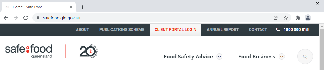 Client Portal Login on website